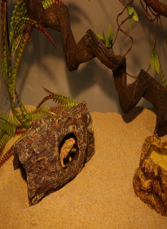 AQUA KT Reptile Climbing Cork Bark Tree Hollow Log Snake Gecko Hide for Terrarium Amphibian Habitat Decoration - Image 3